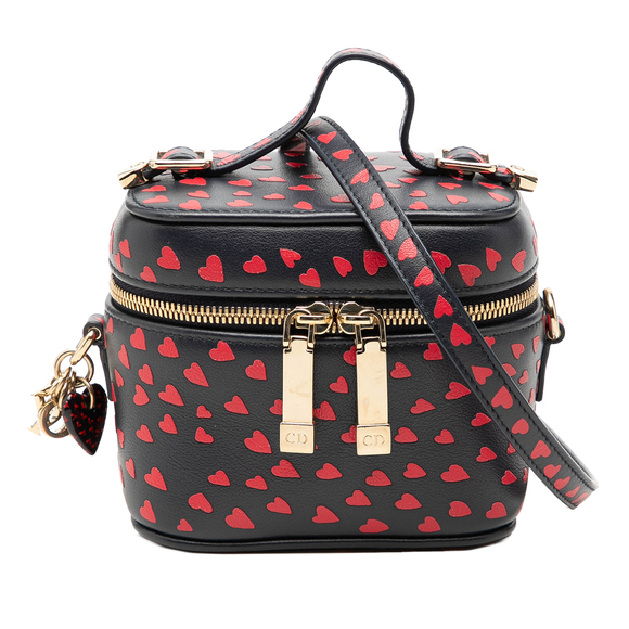 Dior Handbags - Pre-Loved Dior Micro Lambskin Heart Print Lady Dior Vanity Case